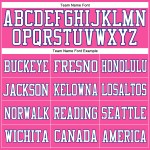 Custom Pink White-Royal Mesh Authentic Football Jersey