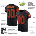 Custom Black Scarlet-Gold Mesh Authentic Football Jersey Custom Black Scarlet-Gold Mesh Authentic Football Jersey
