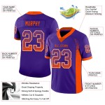 Custom Purple Orange-White Mesh Drift Fashion Football Jersey Custom Purple Orange-White Mesh Drift Fashion Football Jersey
